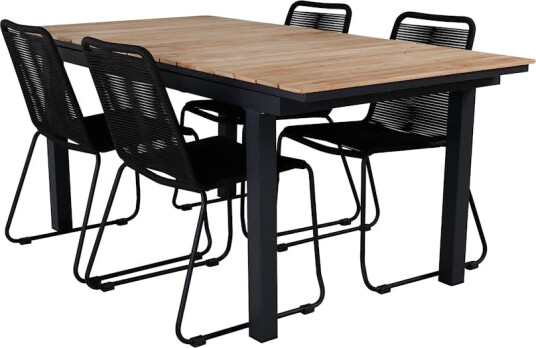 Spisegruppe Venture Home Mendi med 4 Levi Stoler