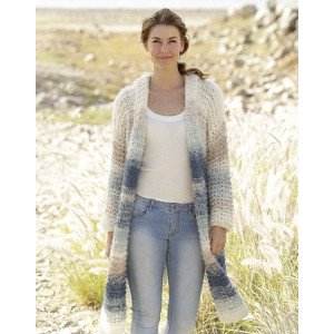 Ocean Roar by DROPS Design Jakke Strikkeoppskrift str. S XXXL Small