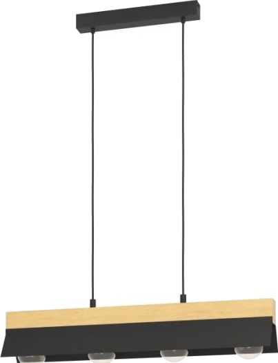 Eglo Tarrafo Pendel 4Xe27 L880 Sort Fsc Eglo Tarrafo Pendel 4Xe27 L880 Sort Fsc