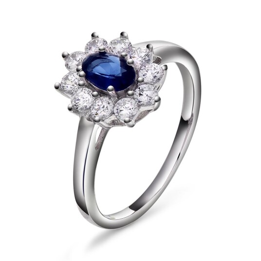Pan Jewelry Royal ring i 925 sølv med blå zirkonia