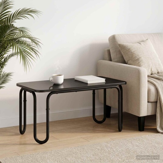 vidaXL Kaffebord Svart 79,5 x 40 x 36 cm Konstruert tre
