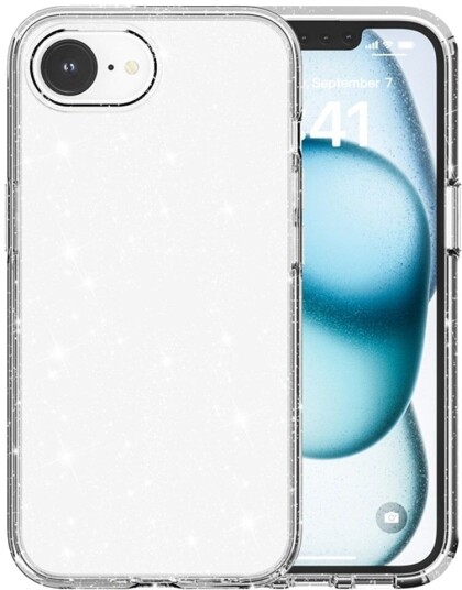 Trolsk Mobildeksel Glitter (iPhone 17e/16e) Transparent