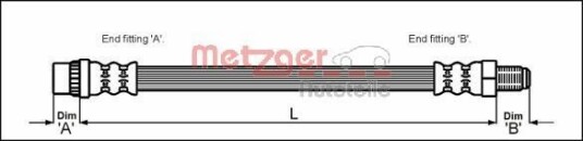 Bremseslange METZGER 4111146 Bremseslange METZGER 4111146