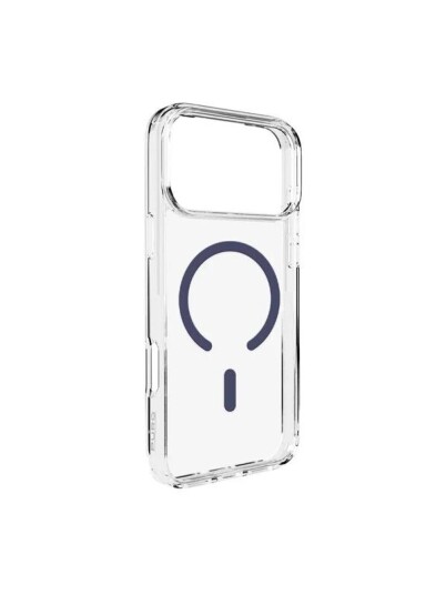 Puro Lite Mag Mobildeksel for iPhone 17 Pro Max med MagSafe - Gjennomsiktig og Blå Ring Puro Lite Mag Mobildeksel for iPhone 17 Pro Max med MagSafe - Gjennomsiktig og Blå Ring