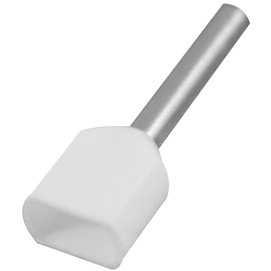 Nemiq Isolert Dobbel Endehylse 0 75mm2 8 Hvit