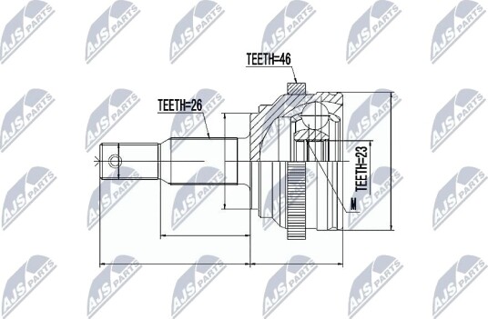 Nty Drivknute drivaksel NTY NPZ CH 013