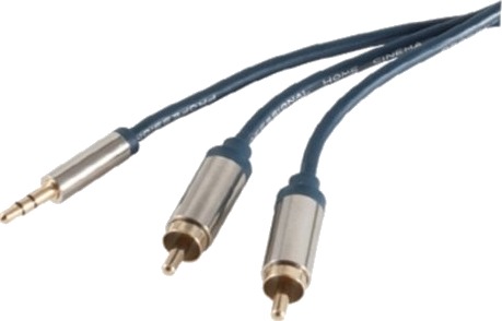 Shiverpeaks Sp30832 5 Slim 3.5Mm Hankjønn 2 X Rca Hankjønn 5 M Blå Kromfarget