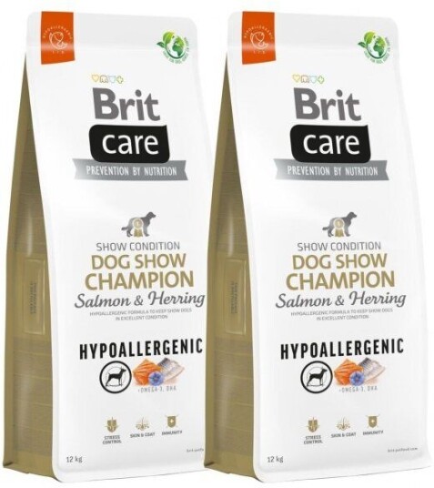 Brit Care Dog Adult Dog Show Champion Hypoallergenic Salmon & Herring 2x12 kg