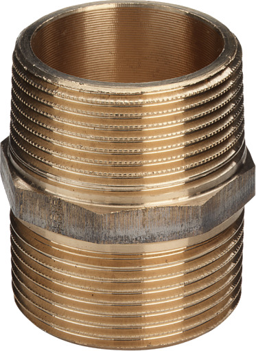3" dobbelnippel i pistolmetall, silikonbronse