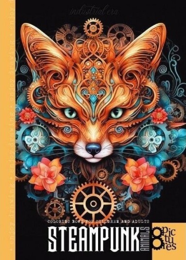 Fargelegg A4 8 Bilder Steampunk Fox |