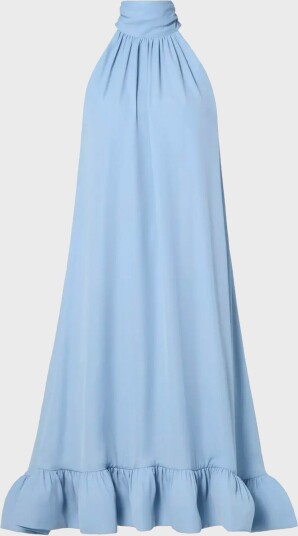 By Malina Kjole Sabrina Halterneck Ruffled Midi Dress Blå By Malina Kjole Sabrina Halterneck Ruffled Midi Dress Blå