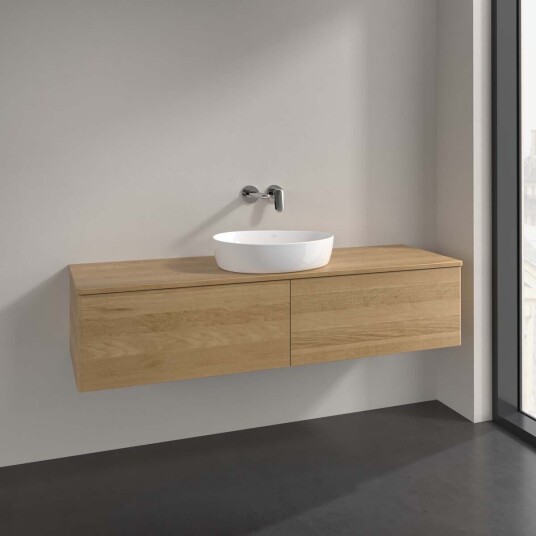 Villeroy & Boch  Antao Servantskap med 2 skuffer 160x50x36 cm u/lys Eik