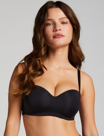 Hunkemöller Smooth Padded Underwired Strapless Push Up Bra Black C75 x 75