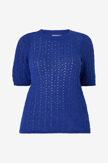 Only Carmakoma Topp carSola Life 2/4 O neck Knt Blå