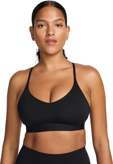 Nike Indy Light Support Adjustable Sports Bra Dame Black/Black S