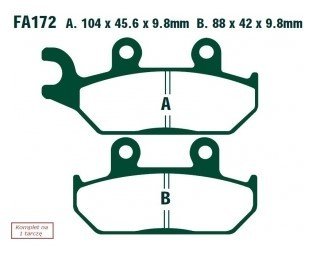 Bremseklosser EBC Brakes FA172R Bremseklosser EBC Brakes FA172R