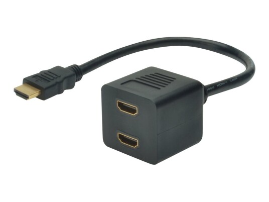 MicroConnect HDMI Y-Splitter Kabel 20 cm - Passiv Svart
