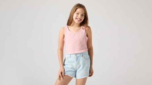 Levis Meet and greet ribbed tank coral blush 16 ÅR Levis Meet and greet ribbed tank coral blush 16 ÅR