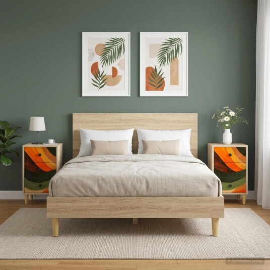 vidaXL Nattbordskap BONN 2 stk. Sonoma eik 36 x 33 x 60 cm
