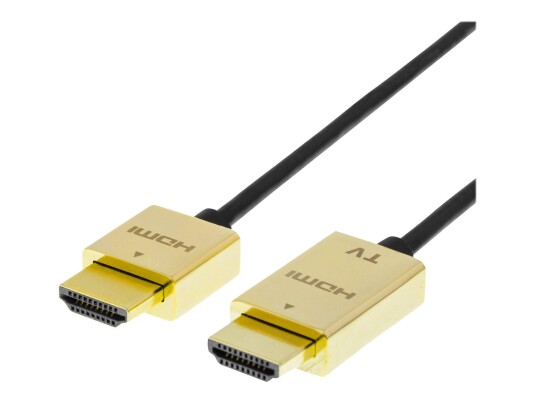Deltaco Prime HDMI-kabel med Ethernet 3 m - Gullbelagte kontakter