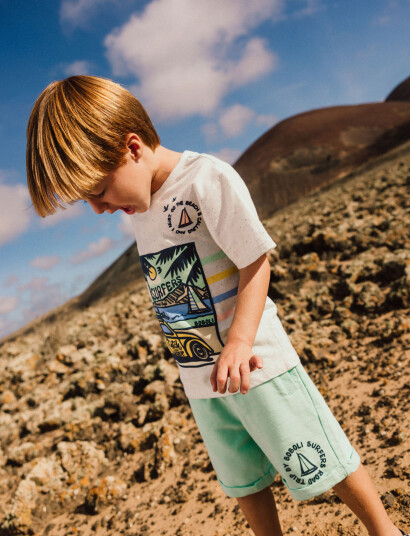 Boboli Fleece Bermuda Shorts Green 80
