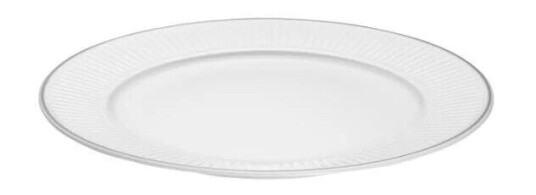 Pillivuyt Plate flat Vienne Pliss 28 cm White/Platinum