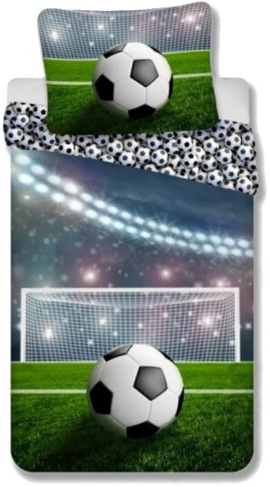 BrandMac Sengetøy – voksenstørrelse 140 x 200 cm – Fotball 1029442