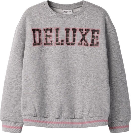Name It Nkfohumo Ls Rlx Sweat Bru   Grey   158 164