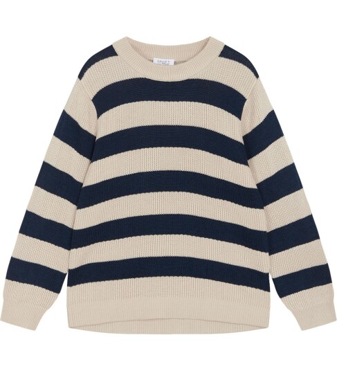 Hust and Claire Genser   Strikk   Bambus   Posisjon   Blues   Hust and Claire   1½ år (86)   Genser Beige Blå