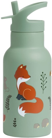 A Little Lovely Company Vannflaske Skogsvenner 350 ml Grønn