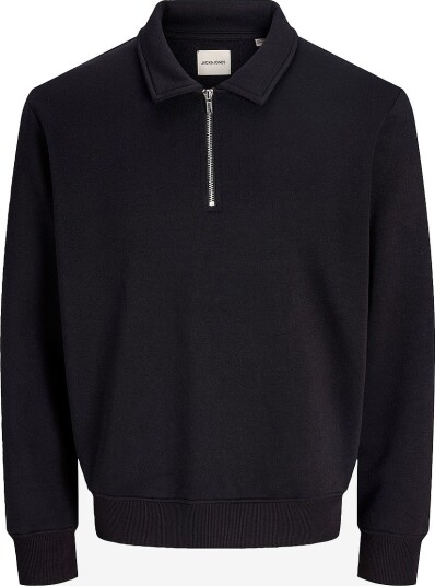 Jack & Jones Collegegenser Jjbradley Sweat Zip Polo Svart