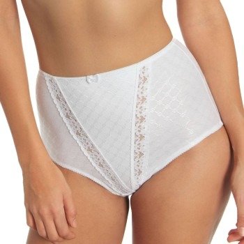 sassa Truser Cotton Jacquard High Waist Shaping Brief Hvit 48 Dame