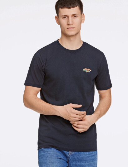 Lindbergh Embroidery Tee S/S   Navy   M
