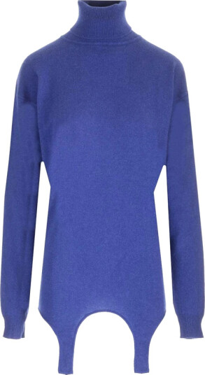 Saint Laurent Dame Strikkevarer Blå M,