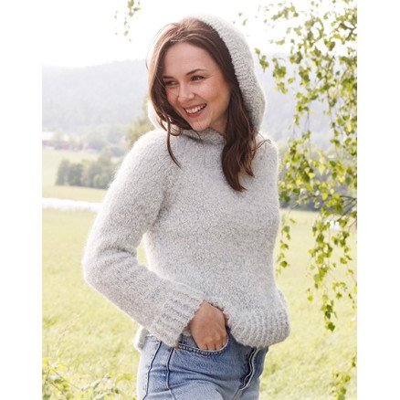 Mist Cover by DROPS Design Genser Strikkeoppskrift str S XXXL