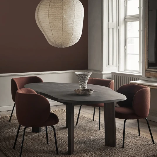 Ferm Living Rico Spisestol Black Tonus   Red Brown