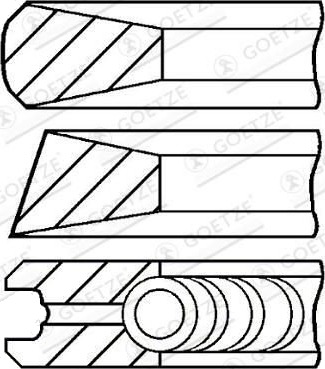 Stempelringsett GOETZE ENGINE 08-442407-00