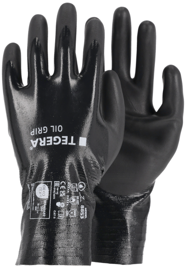 Tegera Arbeidshanske Oil Grip 8853R Vanntett Str. 12