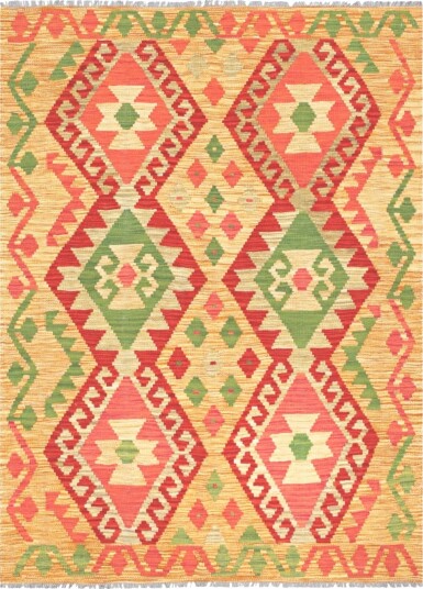 Orientalsk Teppe Vegi Kelim Hand Woven 129 x 177 cm Størrelse: 129 x 177 cm