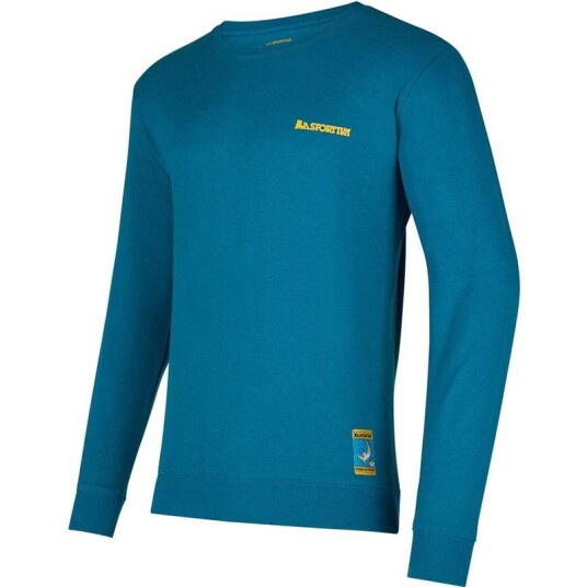 La Sportiva Climbing on the Moon Sweatshirt M Turchese/Giallo Turchese/Giallo M