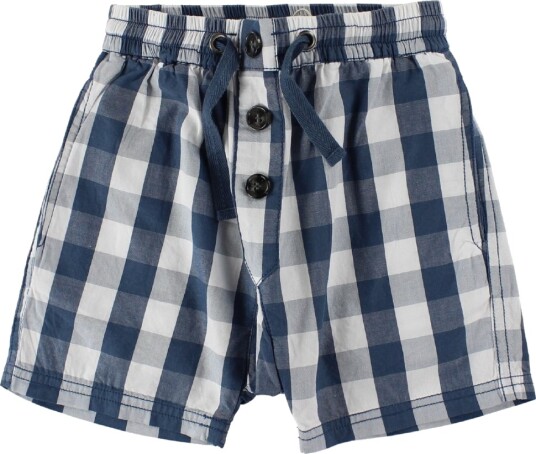 Wheat Shorts Blå/Hvit Rutet Wheat 3 md Shorts