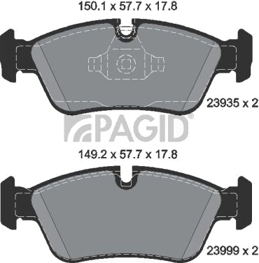 PAGID T1446N Bremseklosser