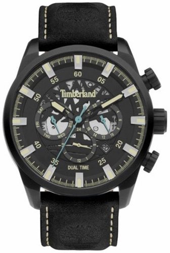 Timberland Herreklokke TDWGF2100601 Classic Sort/Lær Ø46 mm