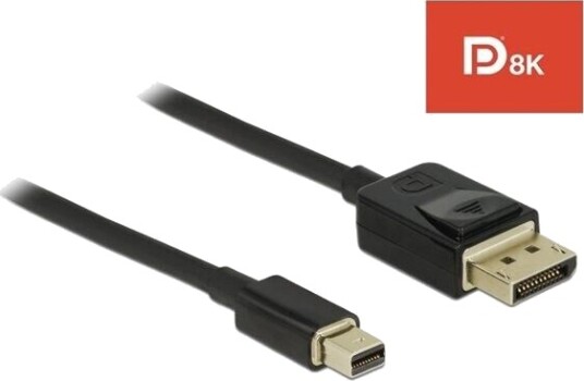 Delock 2 m DisplayPort-kabel med 8K-støtte - Svart