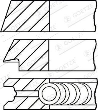 GOETZE ENGINE 08-701000-00 Stempelringsett
