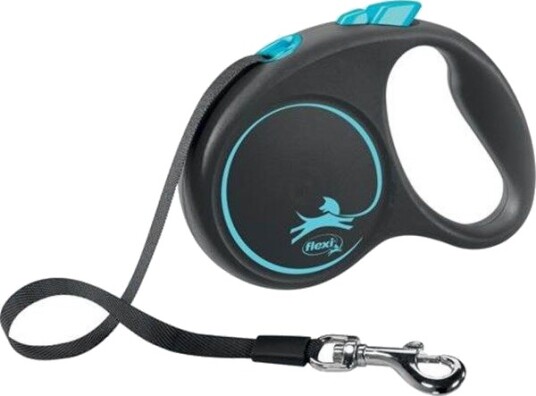 Flexi Black Design S Hundebånd 5 m - Maks 15 kg, Blå