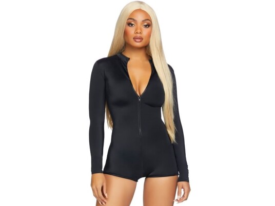Leg Avenue Europe Langærmet Bodystocking Sort