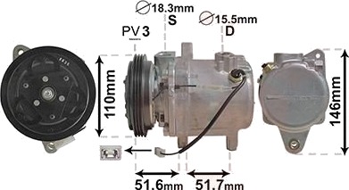 AC-kompressor VAN WEZEL 2901K157
