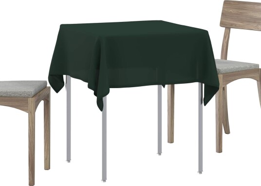 vidaXL Bordduk Torget Mørkegrønn 140 x 140 cm Polyester
