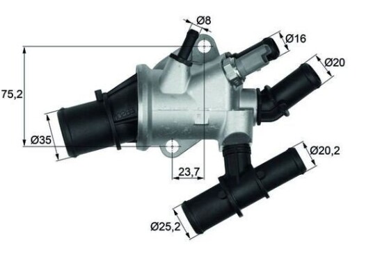 Termostat MAHLE ORIGINAL TI 155 88